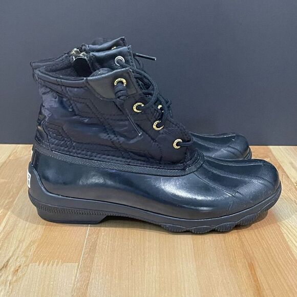 Sperry Black Rubber Duck Boots - Picture 4 of 8
